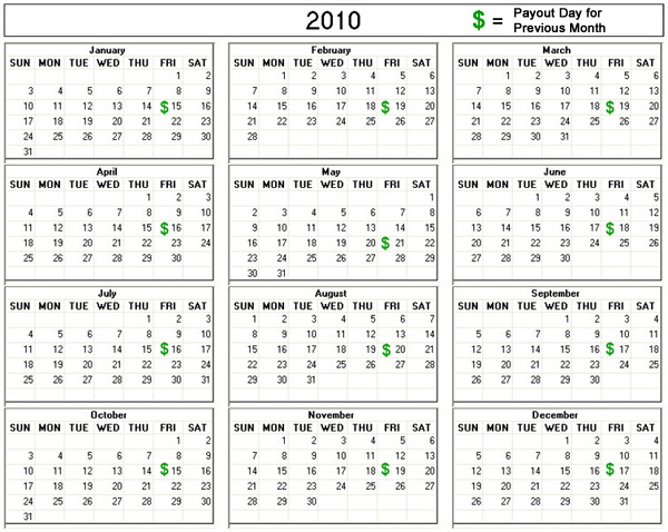 Payout Calendar
