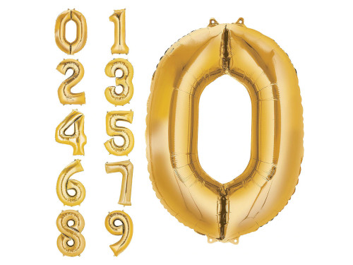 Giant Gold Number Balloon - 34 in
