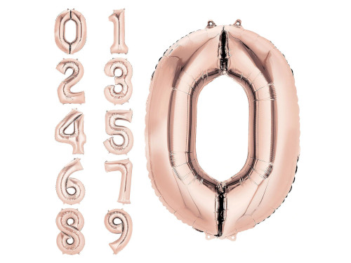 Giant Rose Gold Number Balloon - 34 in