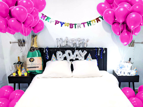 Happy Birthday Room Decoration in Pink