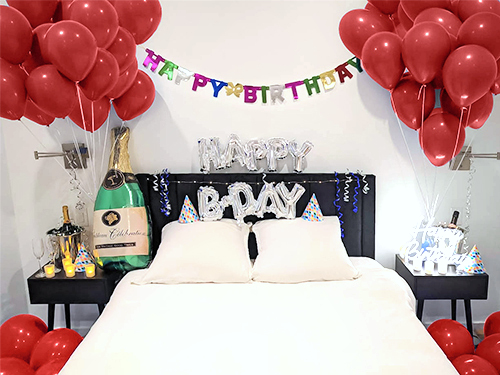 Happy Birthday Room Decoration in Red