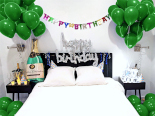 green balloons